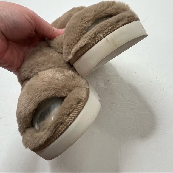 UGG Koolaburra Tan Fuzzy Slippers - Picture 3 of 7